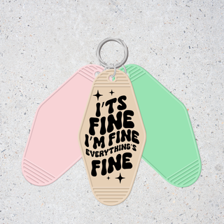 Lux Label & Co. ITS FINE IM FINE EVERYTHING IS FINE -INSTOCK KEYCHAIN UV DECAL