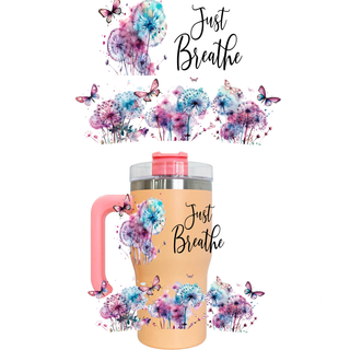 Lux Label & Co. JUST BREATHE 20OZ MACARON TUMBLER UV WRAP