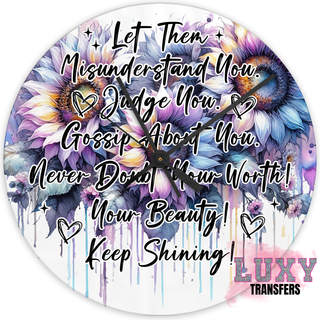 Lux Label & Co. LET THEM -30CM CLOCK TRANSFER