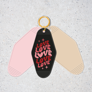 Lux Label & Co. LOVE ON REPEAT -INSTOCK KEYCHAIN UV DECAL