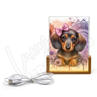 Lux Label & Co. MANDALA DACHSY-  TIMBLER ACRYLIC NIGHTLIGHT PRINT