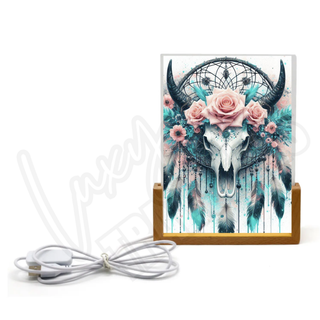 Lux Label & Co. MANDALA LONGHORNS -  TIMBLER ACRYLIC NIGHTLIGHT PRINT