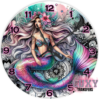 Lux Label & Co. MERMAID -30CM CLOCK TRANSFER