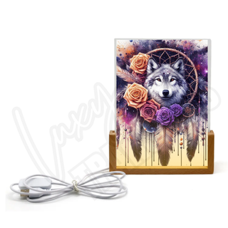 Lux Label & Co. MYSTICAL WOLF -  TIMBLER ACRYLIC NIGHTLIGHT PRINT
