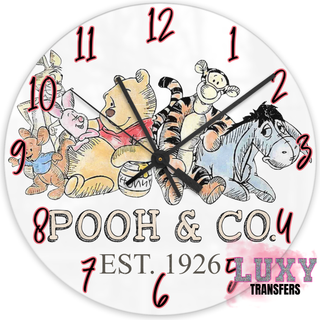 Lux Label & Co. ORIGINAL POOH & CO -30CM CLOCK TRANSFER