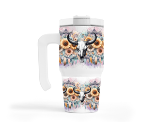 Lux Label & Co. PASTEL LONGHORN 20 OZ MACARON TUMBLER UV WRAP- INSTOCK