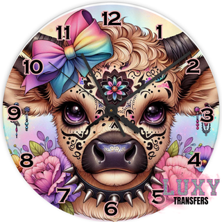 Lux Label & Co. PUNK HIGHLAND -30CM CLOCK TRANSFER