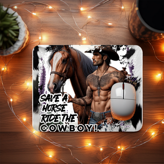 Lux Label & Co. SAVE A HORSE RIDE THE COWBOY- SUBLIMATION MOUSE PAD PRINT