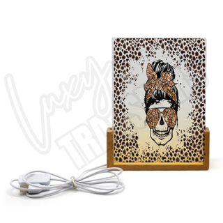 Lux Label & Co. SKELLIE LEOPARD MUM  - ACRYLIC NIGHTLIGHT PRINT