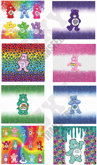 Lux Label & Co. SUBLIMATION PRINTS SWEAR BEARS SUBLIMATION GANG SHEET- PRE DESIGNED