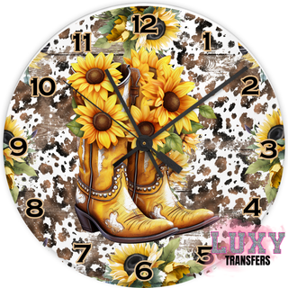 Lux Label & Co. SUNFLOWER BOOTS -30CM CLOCK TRANSFER