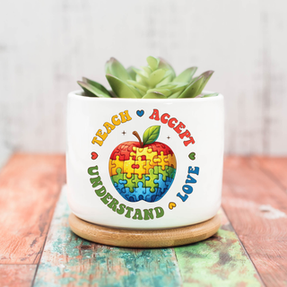 Lux Label & Co. TEACH ACCEPT UNDERSTAND LOVE  - POT PLANT DECAL