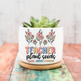 Lux Label & Co. TEACHER PLANT SEEDS- POT PLANT DECAL