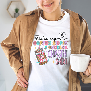 Lux Label & Co. THIS IS MY COFFEE SIPPIN TODDLER CHASIN SHIRT- DTF PRINT