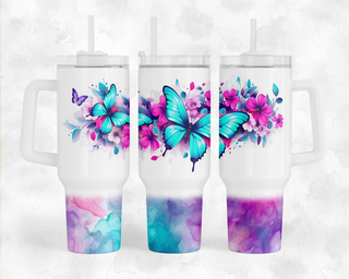 Lux Label & Co. Uv DTF Print Wraps 3D BUTTERFLIES- INSTOCK 40 OZ UV DTF WRAP