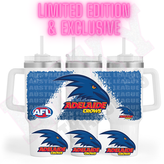 Lux Label & Co. Uv DTF Print Wraps AFL ADELAIDE CROWS - INSTOCK 40 OZ UV DTF WRAP