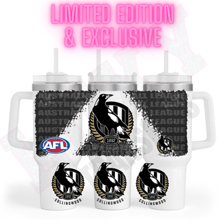 Lux Label & Co. Uv DTF Print Wraps AFL COLLINGWOOD  - INSTOCK 40 OZ UV DTF WRAP