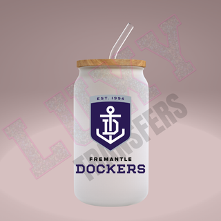 Lux Label & Co. Uv DTF Print Wraps AFL FREEMANTLE DOCKERS - INSTOCK Single Decal UV DTF