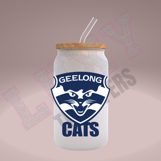 Lux Label & Co. Uv DTF Print Wraps AFL GEELONG CATS  - INSTOCK Single Decal UV DTF