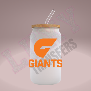 Lux Label & Co. Uv DTF Print Wraps AFL GWS GIANTS- INSTOCK Single Decal UV DTF