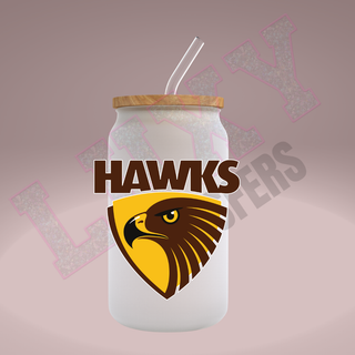 Lux Label & Co. Uv DTF Print Wraps AFL HAWTHORN HAWKS  - INSTOCK Single Decal UV DTF