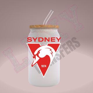 Lux Label & Co. Uv DTF Print Wraps AFL SYDNEY SWANS  - INSTOCK Single Decal UV DTF