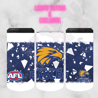 Lux Label & Co. Uv DTF Print Wraps AFL WEST COAST EAGLES - INSTOCK 16 OZ UV DTF WRAP