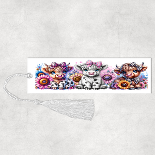 Lux Label & Co. Uv DTF Print Wraps BABY HIGHLAND COW TRIO  - INSTOCK BOOKMARK UV DTF