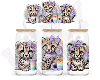 Lux Label & Co. Uv DTF Print Wraps BABY LEOPARDS - INSTOCK 16 OZ UV DTF WRAP