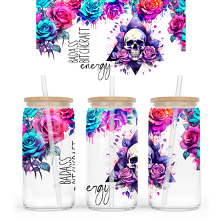 Lux Label & Co. Uv DTF Print Wraps BADASS BITCHCRAFT ENERGY - INSTOCK 16 OZ UV DTF WRAP