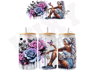 Lux Label & Co. Uv DTF Print Wraps BEAUTIFUL SOUL-  INSTOCK 16 OZ UV DTF WRAP