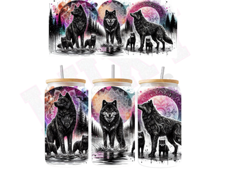 Lux Label & Co. Uv DTF Print Wraps BOHO WOLVES -  INSTOCK 16 OZ UV DTF WRAP