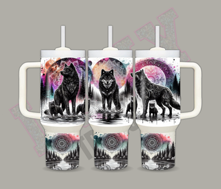 Lux Label & Co. Uv DTF Print Wraps BOHO WOLVES - INSTOCK 40 OZ UV DTF WRAP