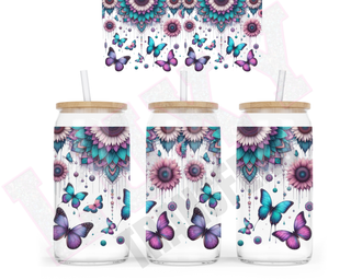 Lux Label & Co. Uv DTF Print Wraps BUTTERFLY & MANDALAS - INSTOCK 16 OZ UV DTF WRAP