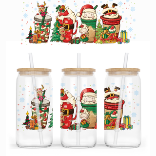 Lux Label & Co. Uv DTF Print Wraps CHRISTMAS CUPS- INSTOCK16 OZ UV DTF WRAP