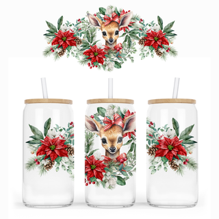 Lux Label & Co. Uv DTF Print Wraps CHRISTMAS DEER- INSTOCK 16 OZ UV DTF WRAP