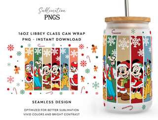 Lux Label & Co. Uv DTF Print Wraps CHRISTMAS MICKEY & FRIENDS - INSTOCK 16 OZ UV DTF WRAP