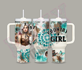 Lux Label & Co. Uv DTF Print Wraps COUNTRY GIRL  - INSTOCK 40 OZ UV DTF WRAP