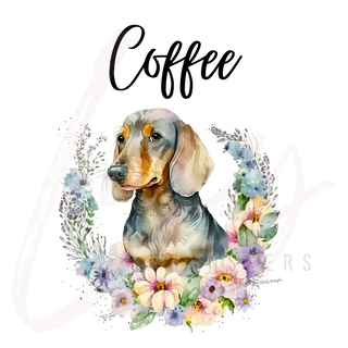 Lux Label & Co. Uv DTF Print Wraps DACHSHUND COFFEE CANISTER UV DECAL