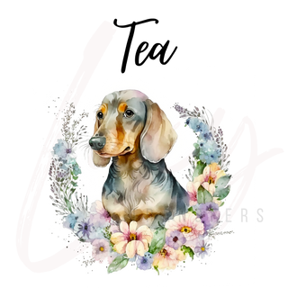 Lux Label & Co. Uv DTF Print Wraps DACHSHUND TEA CANISTER UV DECAL