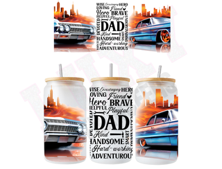 Lux Label & Co. Uv DTF Print Wraps DAD - INSTOCK 16 OZ UV DTF WRAP