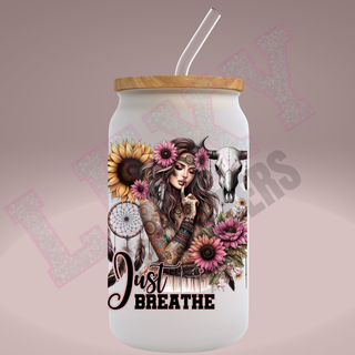 Lux Label & Co. Uv DTF Print Wraps JUST BREATHE- INSTOCK Single Decal UV DTF