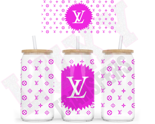 Lux Label & Co. Uv DTF Print Wraps LV PINK- INSTOCK 16 OZ UV DTF WRAP