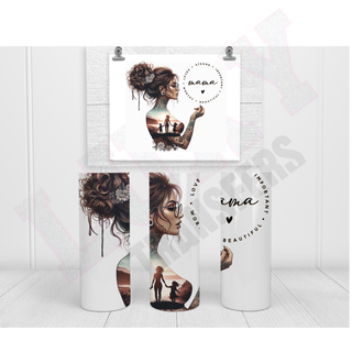 Lux Label & Co. Uv DTF Print Wraps MAMA- STRONG LOVED IMPORTANT  - INSTOCK 20 OZ SUBLIMATION PRINT