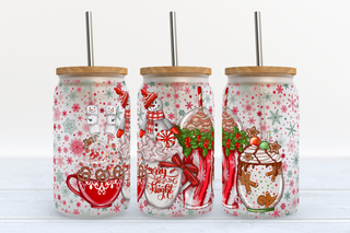 Lux Label & Co. Uv DTF Print Wraps MERRY & BRIGHT CUPS- INSTOCK 16 OZ UV DTF WRAP