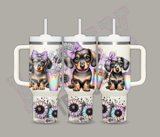 Lux Label & Co. Uv DTF Print Wraps MINI DACHSHUNDS - INSTOCK 40 OZ UV DTF WRAP