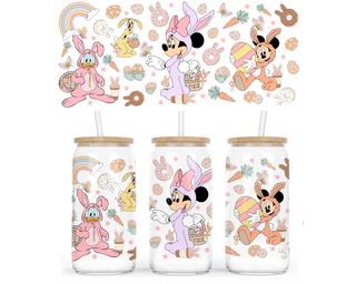 Lux Label & Co. Uv DTF Print Wraps MINNIE'S EASTER PARTY - INSTOCK 16 OZ UV DTF WRAP