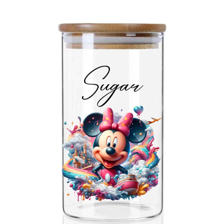 Lux Label & Co. Uv DTF Print Wraps MINNIE SUGAR CANISTER UV DECAL