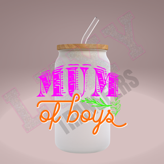 Lux Label & Co. Uv DTF Print Wraps MUM OF BOYS- INSTOCK Single Decal UV DTF