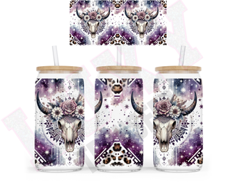 Lux Label & Co. Uv DTF Print Wraps MYSTICAL LONGHORNS- INSTOCK 16 OZ UV DTF WRAP